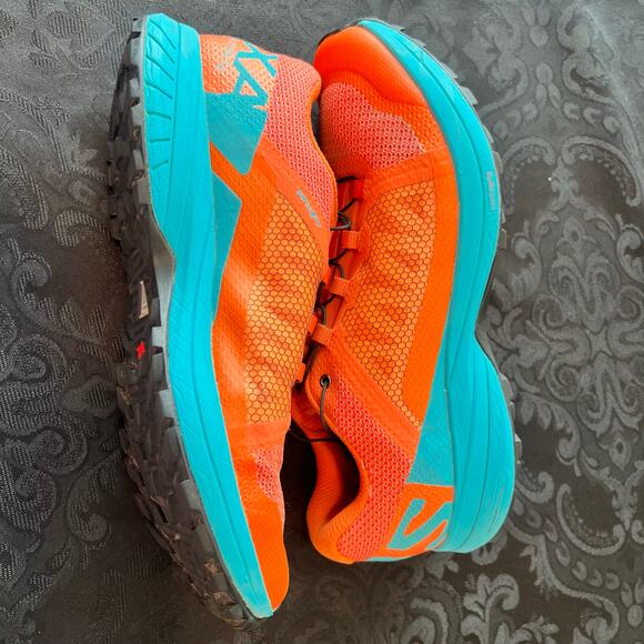 Salomon hiking shoes orange and teal size 8.5 men - Picture 5 of 12